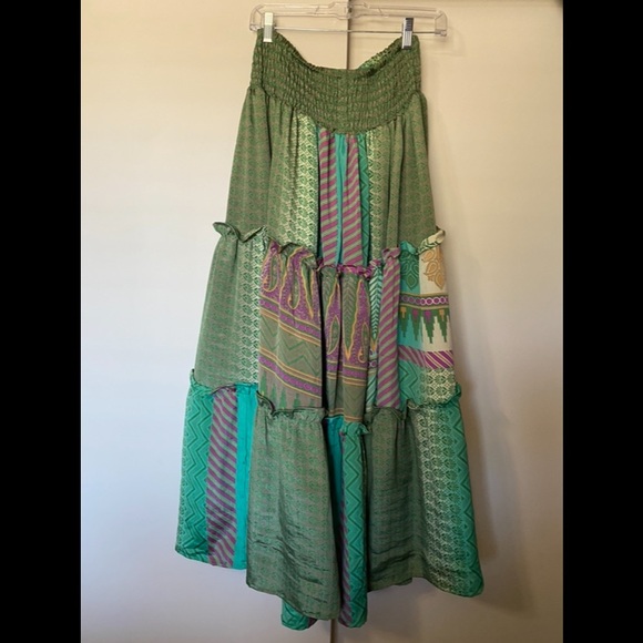 Kantha Bae silk maxi skirt - Picture 2 of 3